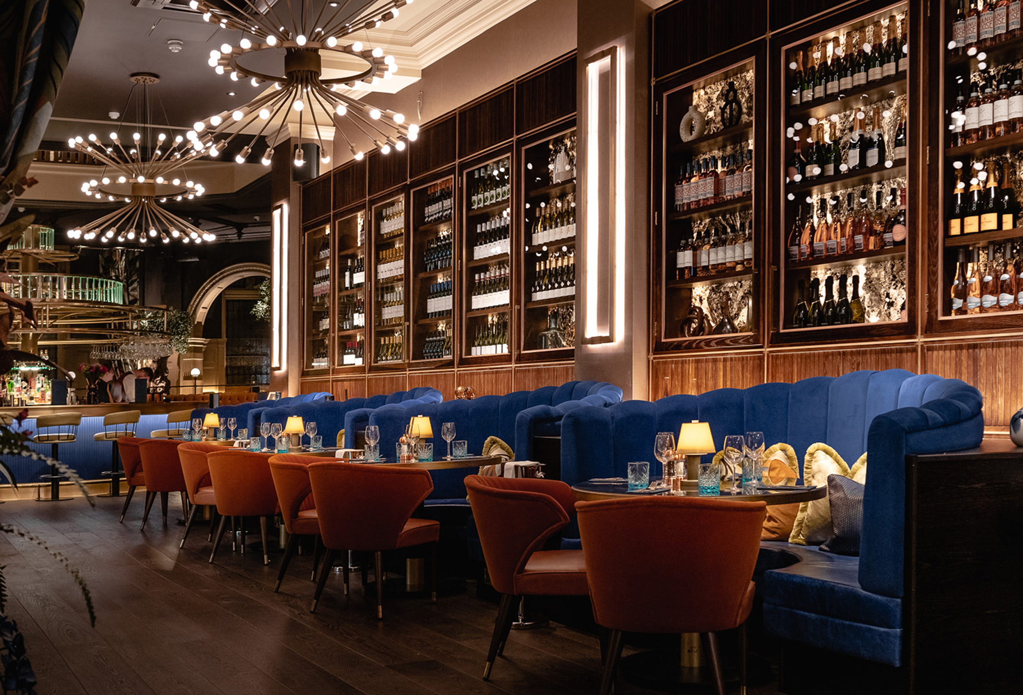 Cut And Craft Leeds restaurant featuring elegant architectural LED lighting design